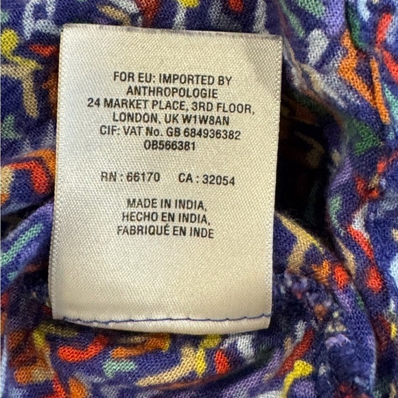 Women’s Anthropologie Maeve Lila Pintuck Multicolor Sleeveless Tank Top: Medium - Picture 12 of 12